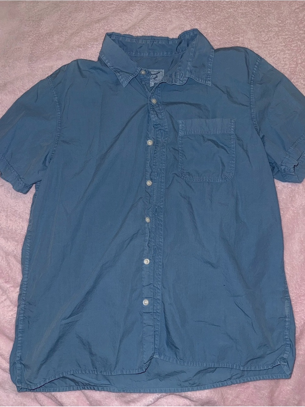 01💙 American Eagle Blue Button-Up Shirt 💙